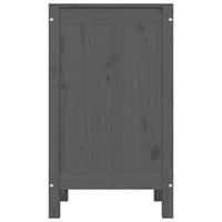Wasmand 44x44x76 cm massief grenenhout grijs - thumbnail