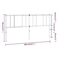 Hoofdbord metaal wit 200 cm - thumbnail