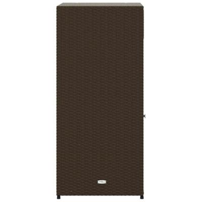 Tuinkast 55x55x111 cm poly rattan bruin