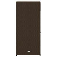 Tuinkast 55x55x111 cm poly rattan bruin - thumbnail