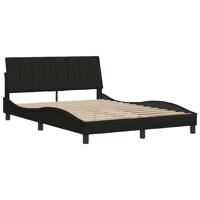 Bedframe zonder matras "Hanko" stof zwart 140x190 cm - thumbnail