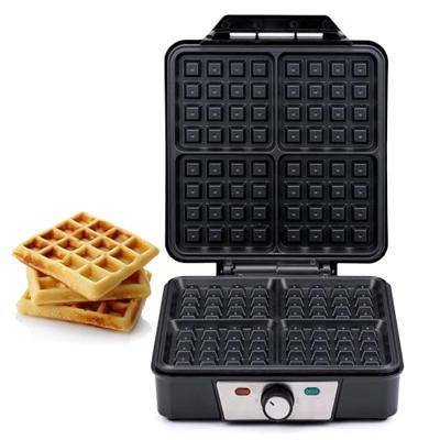 Alpina wafelijzer brusselse wafels antiaanbaklaag 4 wafels 1200w