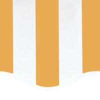 VidaXL Vervangingsdoek voor luifel 4,5x3,5 m geel en wit - thumbnail