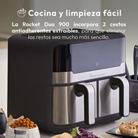 MasterPRO Airfryer 9 l 2400 W Anti-aanbaklaag, CoolTouch-behuizing, Timerfunctie, Oververhittingsbeveiliging, Met display Zwart/RVS - thumbnail