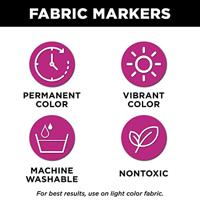 Tulip • textielstiften zwart 2st. - thumbnail