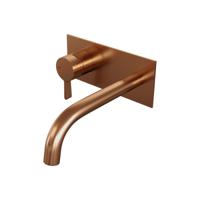 Copper Edition inbouw wastafelmengkraan met gebogen uitloop - E2 koper geborsteld PVD - thumbnail