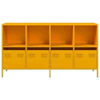 Dressoir 135x39x73,5 cm koudgewalst staal mosterdgeel - thumbnail