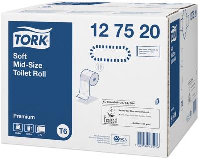 Toiletpapier Tork T6 Premium 2-laags 90m wit 127520