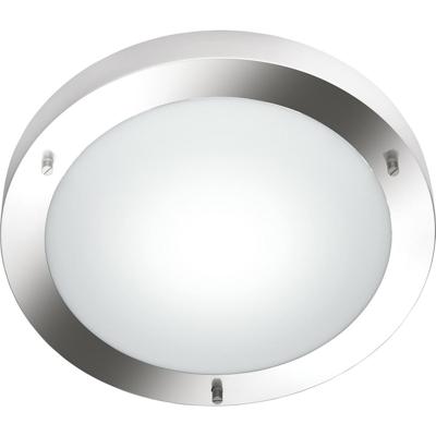 Mat Nikkel LED Plafondlamp Ø310mm - Badkamer - IP44 - E27 Fitting