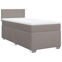 Boxspring met matras stof taupe 120x200 cm - thumbnail