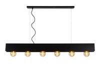 Lucide SURTUS - Hanglamp - 6xE27 - Zwart - thumbnail