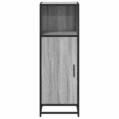 Badkamerkast 35x37,5x100cm bewerkt hout grijs sonoma eikenkleur