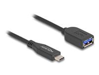 DeLOCK USB 10 Gbps Coaxial Cable USB Type-C male to Type-A female 25 cm - thumbnail