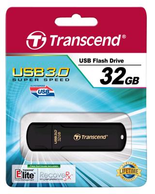 Transcend JetFlash® 700 USB-stick 32 GB Zwart TS32GJF700 USB-A 3.2 Gen 1 Transcend JetFlash® 700 USB-stick 32 GB Zwart TS32GJF700 USB-A 3.2 Gen 1