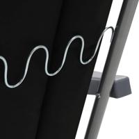 Tuinstoelen met kussen inklapbaar 2 st zwart - thumbnail