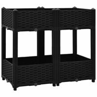 Plantenbak verhoogd 80x40x71 cm polypropyleen - thumbnail