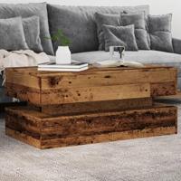 Salontafel met LED-verlichting 90x50x40 cm oud houtkleurig - thumbnail