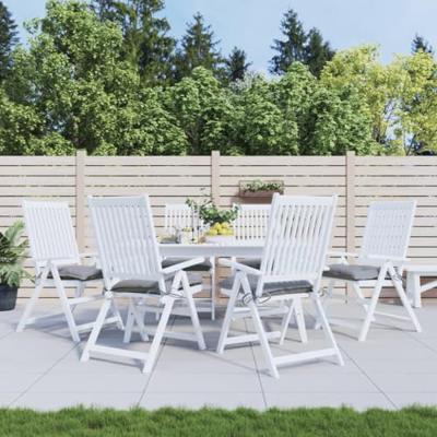 VidaXL Stoelkussens 6 st 50x50x7 cm oxford stof grijs VidaXL Stoelkussens 6 st 50x50x7 cm oxford stof grijs