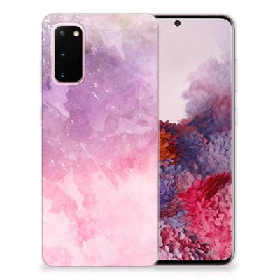 Smartphone hoesje Samsung Galaxy S20 Pink Purple Paint
