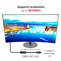 club3D CAC-1023 DisplayPort-kabel DisplayPort Verlengkabel DisplayPort-stekker, DisplayPort-bus 3.00 m Zwart - thumbnail