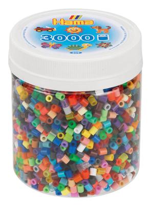 Hama strijkkralen in potje kleurenmix (68), 3000st.