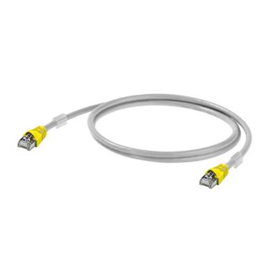 Weidmüller RJ45 (cross) Netwerkkabel Aansluitkabel CAT 6A S/FTP 0.50 m Grijs Vlambestendig, Snagless, UL gecertificeerd