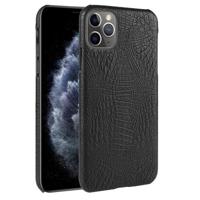 Voor iPhone 11 Pro schokbestendige krokodil textuur PC + PU case (zwart) - thumbnail