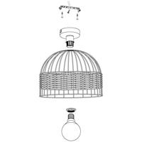 Eglo Rotan plafondlampAnwick - 43398 - thumbnail
