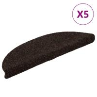 VidaXL Trapmatten zelfklevend 5 stuks 56x17x3 cm bruin halfrond - thumbnail