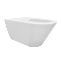 Wiesbaden Wandcloset Stereo Rimless Zonder Zitting Glans Wit - thumbnail