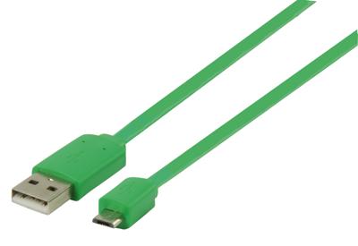 Micro USB kabel plat (groen 1m) voor o.a. smartphones Micro USB kabel plat (groen 1m) voor o.a. smartphones