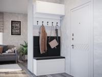 Vestiaire BALI DELUXE 2 klapdeuren wit met 4 kussens - thumbnail