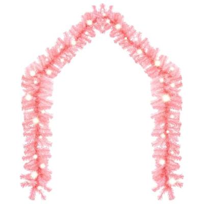 Kerstslinger met LED-lampjes 20 m roze