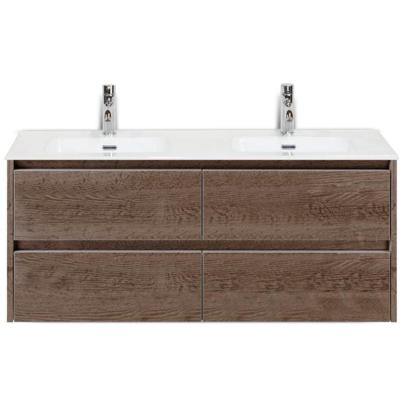 Dante Badmeubelset 120 cm - 4 Laden Tabacco - Keramische Wastafel Wit Cover