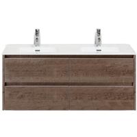 Dante Badmeubelset 120 cm - 4 Laden Tabacco - Keramische Wastafel Wit Cover - thumbnail