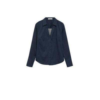 Mango blouse met all over print marine Mango blouse met all over print marine