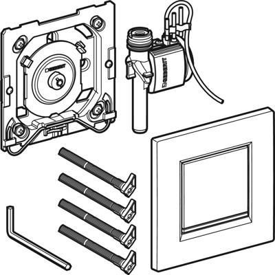 Geberit Type 20 (ex Type 30) urinoir bedieningsplaat wit-chroom