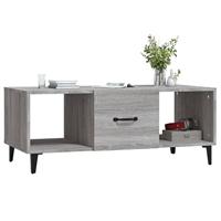 Salontafel 102x50x40 cm bewerkt hout grijs sonoma eikenkleurig - thumbnail