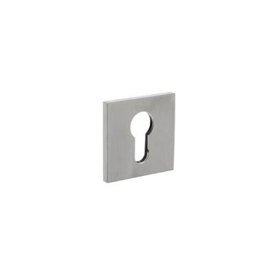 Olivari | Rozet met profielcilindergat | Vierkant | Inox mat titaan PVD Olivari | Rozet met profielcilindergat | Vierkant | Inox mat titaan PVD