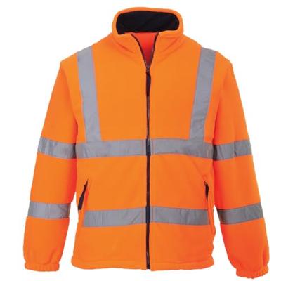 Reflecterende jas fleece oranje - S