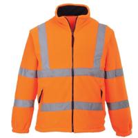 Reflecterende jas fleece oranje - S - thumbnail