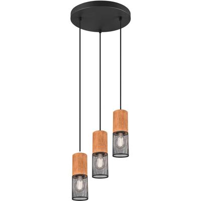 Moderne LED Hanglamp - 3-lichts - Mat Zwart Aluminium - E27 Fitting