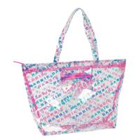 Handtas Dames Barbie Logomania Transparant Licht Roze 54 x 35 x 17 cm - thumbnail