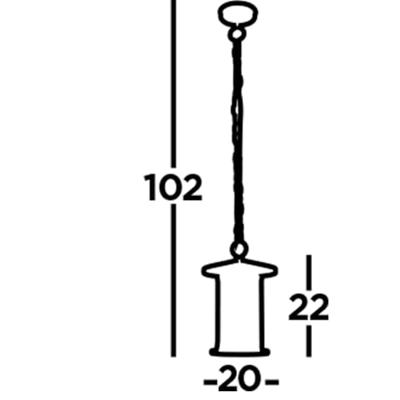 Searchlight Veranda hanglampPagoda - 8476BK
