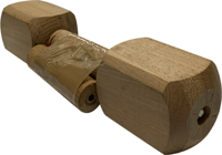 Apporteerblok 1000gr hard hout, vierkant - thumbnail