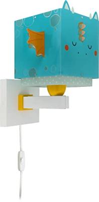 Dalber Design wandlampLittle Dragon blauw met wit - 64389