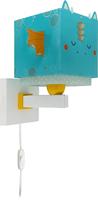 Dalber Design wandlampLittle Dragon blauw met wit - 64389 - thumbnail