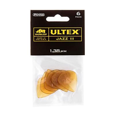Dunlop 427P138 Ultex Jazz III Pick 1,38 mm plectrumset (6 stuks)