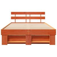 Bedframe Wasbruin 135 x 190 cm Massief grenenhout - thumbnail