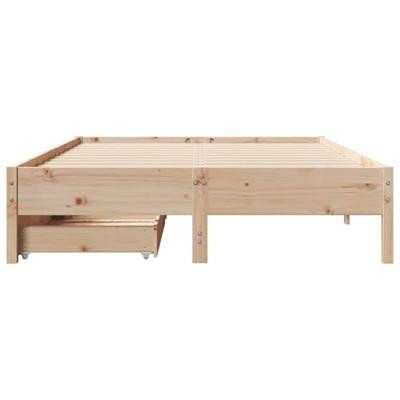 Bedframe zonder matras massief grenenhout 150x200 cm